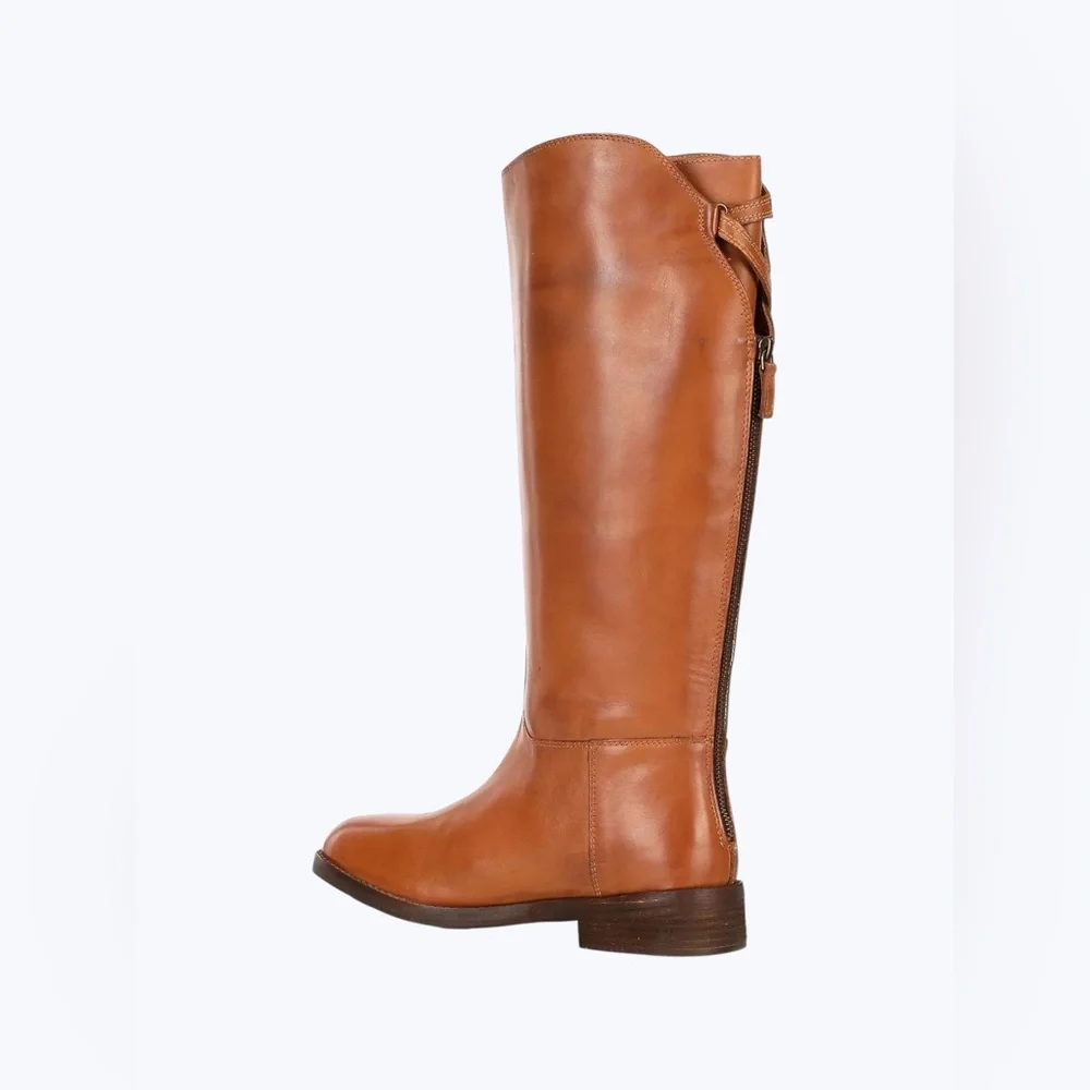 🆕 FREE PEOPLE | EVERLY EQUESTRIAN STRAP BOOT | SADDLE TAN | SZ: 8.5